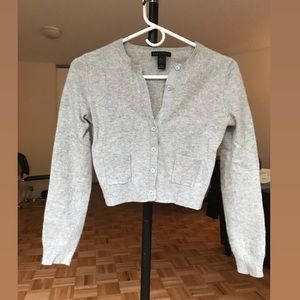 100% Cashmere crop cardigan